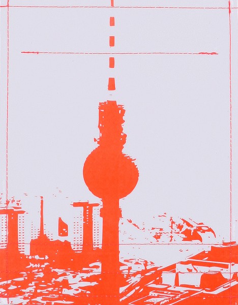 Flap S - City Skyline Berlin gray/red